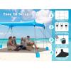 image:imageGorich Beach Tent Sun Shelter with 8 Sandbags UPF50 Protection amp Windproof Pop Up Beach Canopy Tent Sun Shade for Family Travel amp Camping Easy Setup Canopy UmbrellaSkyblue