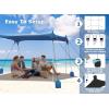 image:imageGorich Beach Tent Sun Shelter with 8 Sandbags UPF50 Protection amp Windproof Pop Up Beach Canopy Tent Sun Shade for Family Travel amp Camping Easy Setup Canopy UmbrellaNavy
