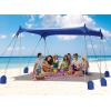 image:imageGorich Beach Tent Sun Shelter with 8 Sandbags UPF50 Protection amp Windproof Pop Up Beach Canopy Tent Sun Shade for Family Travel amp Camping Easy Setup Canopy UmbrellaDark Blue