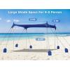 image:imageGorich Beach Tent Sun Shelter with 8 Sandbags UPF50 Protection amp Windproof Pop Up Beach Canopy Tent Sun Shade for Family Travel amp Camping Easy Setup Canopy UmbrellaDark Blue