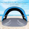 image:imageGorich Beach Tent Sun Shelter with UPF50 UV Protection for 1234567 Person Lightweight amp Portable Beach Shade Canopy with 2 Zippered Doors Easy Setup Family Beach UmbrellaDark ShelterSkyblue
