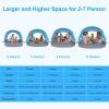 image:imageGorich Beach Tent Sun Shelter with UPF50 UV Protection for 1234567 Person Lightweight amp Portable Beach Shade Canopy with 2 Zippered Doors Easy Setup Family Beach UmbrellaSkyblue