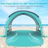 image:imageGorich Beach Tent Sun Shelter with UPF50 UV Protection for 1234567 Person Lightweight amp Portable Beach Shade Canopy with 2 Zippered Doors Easy Setup Family Beach UmbrellaTurquoise