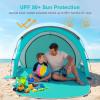 image:imageGorich Beach Tent Sun Shelter with UPF50 UV Protection for 1234567 Person Lightweight amp Portable Beach Shade Canopy with 2 Zippered Doors Easy Setup Family Beach UmbrellaTurquoise