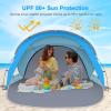 image:imageGorich Beach Tent Sun Shelter with UPF50 UV Protection for 1234567 Person Lightweight amp Portable Beach Shade Canopy with 2 Zippered Doors Easy Setup Family Beach UmbrellaSkyblue
