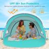 image:imageGorich Beach Tent Sun Shelter with UPF50 UV Protection for 1234567 Person Lightweight amp Portable Beach Shade Canopy with 2 Zippered Doors Easy Setup Family Beach UmbrellaTurquoise