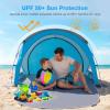 image:imageGorich Beach Tent Sun Shelter with UPF50 UV Protection for 1234567 Person Lightweight amp Portable Beach Shade Canopy with 2 Zippered Doors Easy Setup Family Beach UmbrellaSkyblue
