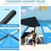 image:imageGorich Beach Tent with Canopy  Easy Setup 345678 Person Portable Sun Shelter UPF 50 UV Protection Sun Shade Lightweight amp Compact Beach Cabana for Family TravelDark ShelterSkyblue