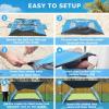 image:imageGorich Beach Tent with Canopy  Easy Setup 345678 Person Portable Sun Shelter UPF 50 UV Protection Sun Shade Lightweight amp Compact Beach Cabana for Family TravelDark ShelterSkyblue