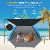 image:imageGorich Beach Tent with Canopy  Easy Setup 345678 Person Portable Sun Shelter UPF 50 UV Protection Sun Shade Lightweight amp Compact Beach Cabana for Family TravelDark ShelterSkyblue