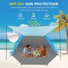 image:imageGorich Beach Tent with Canopy  Easy Setup 345678 Person Portable Sun Shelter UPF 50 UV Protection Sun Shade Lightweight amp Compact Beach Cabana for Family TravelSkyblue