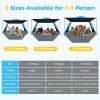 image:imageGorich Beach Tent with Canopy  Easy Setup 345678 Person Portable Sun Shelter UPF 50 UV Protection Sun Shade Lightweight amp Compact Beach Cabana for Family TravelDark ShelterSkyblue