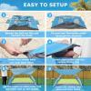 image:imageGorich Beach Tent with Canopy  Easy Setup 345678 Person Portable Sun Shelter UPF 50 UV Protection Sun Shade Lightweight amp Compact Beach Cabana for Family TravelSkyblue