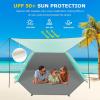 image:imageGorich Beach Tent with Canopy  Easy Setup 345678 Person Portable Sun Shelter UPF 50 UV Protection Sun Shade Lightweight amp Compact Beach Cabana for Family TravelTurquoise