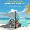 image:imageGorich Beach Tent with Canopy  Easy Setup 345678 Person Portable Sun Shelter UPF 50 UV Protection Sun Shade Lightweight amp Compact Beach Cabana for Family TravelTurquoise