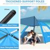 image:imageGorich Beach Tent with Canopy  Easy Setup 345678 Person Portable Sun Shelter UPF 50 UV Protection Sun Shade Lightweight amp Compact Beach Cabana for Family TravelSkyblue