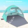 image:imageGorich Easy Pop Up Beach Tent for 34 Person UPF 50 UV Protection Beach Umbrella Sun Shelter Portable Lightweight Shade with Easy Foldable amp Instant SetupTurquoise