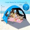 image:imageGorich Easy Pop Up Beach Tent for 34 Person UPF 50 UV Protection Beach Umbrella Sun Shelter Portable Lightweight Shade with Easy Foldable amp Instant SetupDark ShelterSkyblue