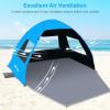 image:imageGorich Easy Pop Up Beach Tent for 34 Person UPF 50 UV Protection Beach Umbrella Sun Shelter Portable Lightweight Shade with Easy Foldable amp Instant SetupDark ShelterSkyblue