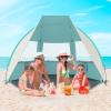image:imageGorich Portable Beach Tent for 34567 Person with UPF 50 UV Protection Lightweight amp Foldable Sun Shelter with 5 Sand Bags Easy Setup Windproof Beach Umbrella Sun ShadeTurquoise
