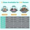 image:imageGorich Portable Beach Tent for 34567 Person with UPF 50 UV Protection Lightweight amp Foldable Sun Shelter with 5 Sand Bags Easy Setup Windproof Beach Umbrella Sun ShadeTurquoise