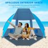 image:imageGorich Portable Beach Tent for 34567 Person with UPF 50 UV Protection Lightweight amp Foldable Sun Shelter with 5 Sand Bags Easy Setup Windproof Beach Umbrella Sun ShadeSkyblue