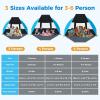 image:imageGorich Portable Beach Tent for 34567 Person with UPF 50 UV Protection Lightweight amp Foldable Sun Shelter with 5 Sand Bags Easy Setup Windproof Beach Umbrella Sun ShadeDark ShelterSkyblue