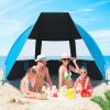 image:imageGorich Portable Beach Tent for 34567 Person with UPF 50 UV Protection Lightweight amp Foldable Sun Shelter with 5 Sand Bags Easy Setup Windproof Beach Umbrella Sun ShadeDark ShelterSkyblue