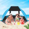 image:imageGorich Portable Beach Tent for 34567 Person with UPF 50 UV Protection Lightweight amp Foldable Sun Shelter with 5 Sand Bags Easy Setup Windproof Beach Umbrella Sun ShadeDark ShelterSkyblue