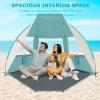 image:imageGorich Portable Beach Tent for 34567 Person with UPF 50 UV Protection Lightweight amp Foldable Sun Shelter with 5 Sand Bags Easy Setup Windproof Beach Umbrella Sun ShadeTurquoise