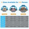 image:imageGorich Portable Beach Tent for 34567 Person with UPF 50 UV Protection Lightweight amp Foldable Sun Shelter with 5 Sand Bags Easy Setup Windproof Beach Umbrella Sun ShadeSkyblue