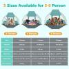 image:imageGorich Portable Beach Tent for 34567 Person with UPF 50 UV Protection Lightweight amp Foldable Sun Shelter with 5 Sand Bags Easy Setup Windproof Beach Umbrella Sun ShadeTurquoise