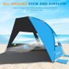 image:imageGorich Portable Beach Tent for 34567 Person with UPF 50 UV Protection Lightweight amp Foldable Sun Shelter with 5 Sand Bags Easy Setup Windproof Beach Umbrella Sun ShadeDark ShelterSkyblue