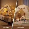 image:imageGorich Twin Bed Tent for Kids Indoor Privacy Toddler Sleeping Canopy with Mesh Window Fits Bunk or Floor Bed Include Star Lights amp Tassels Cozy Playhouse for Boys Girls BirthdayCream