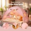 image:imageGorich Twin Bed Tent for Kids Indoor Privacy Toddler Sleeping Canopy with Mesh Window Fits Bunk or Floor Bed Include Star Lights amp Tassels Cozy Playhouse for Boys Girls BirthdayPink