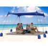 image:imageGorich Beach Tent Sun Shelter with 8 Sandbags UPF50 Protection amp Windproof Pop Up Beach Canopy Tent Sun Shade for Family Travel amp Camping Easy Setup Canopy UmbrellaDark Blue