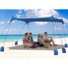 image:imageGorich Beach Tent Sun Shelter with 8 Sandbags UPF50 Protection amp Windproof Pop Up Beach Canopy Tent Sun Shade for Family Travel amp Camping Easy Setup Canopy UmbrellaNavy
