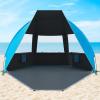 image:imageGorich Portable Beach Tent for 34567 Person with UPF 50 UV Protection Lightweight amp Foldable Sun Shelter with 5 Sand Bags Easy Setup Windproof Beach Umbrella Sun ShadeDark ShelterSkyblue