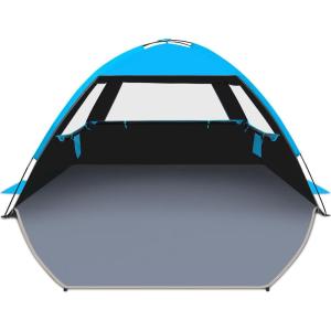 image:imageGorich Beach Tent Sun Shelter for 346810 Person with UPF 50 UV Protection Lightweight amp Easy Setup Beach Shade Canopy Portable Beach Shade Tent Beach CabanaDark Shelterskyblue