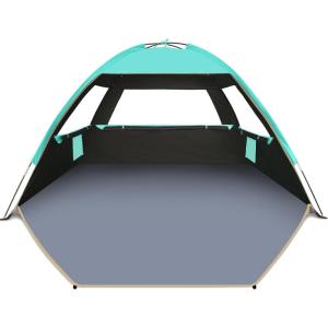 image:imageGorich Beach Tent Sun Shelter for 346810 Person with UPF 50 UV Protection Lightweight amp Easy Setup Beach Shade Canopy Portable Beach Shade Tent Beach CabanaDark ShelterTurquoise