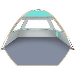 image:imageGorich Beach Tent Sun Shelter for 346810 Person with UPF 50 UV Protection Lightweight amp Easy Setup Beach Shade Canopy Portable Beach Shade Tent Beach CabanaTurquoise