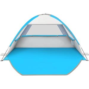 image:imageGorich Beach Tent Sun Shelter for 346810 Person with UPF 50 UV Protection Lightweight amp Easy Setup Beach Shade Canopy Portable Beach Shade Tent Beach CabanaSilver