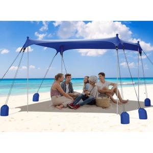 image:imageGorich Beach Tent Sun Shelter with 8 Sandbags UPF50 Protection amp Windproof Pop Up Beach Canopy Tent Sun Shade for Family Travel amp Camping Easy Setup Canopy UmbrellaDark Blue
