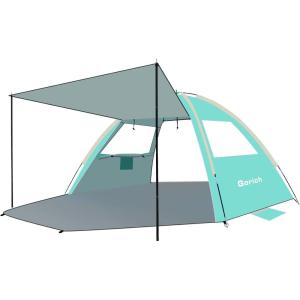 image:imageGorich Beach Tent with Canopy  Easy Setup 345678 Person Portable Sun Shelter UPF 50 UV Protection Sun Shade Lightweight amp Compact Beach Cabana for Family TravelTurquoise