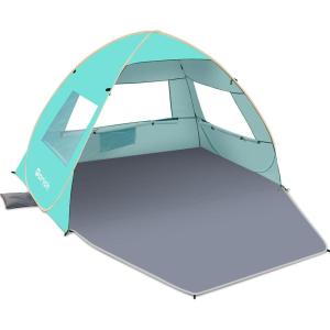 image:imageGorich Easy Pop Up Beach Tent for 34 Person UPF 50 UV Protection Beach Umbrella Sun Shelter Portable Lightweight Shade with Easy Foldable amp Instant SetupTurquoise