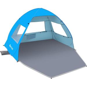 image:imageGorich Easy Pop Up Beach Tent for 34 Person UPF 50 UV Protection Beach Umbrella Sun Shelter Portable Lightweight Shade with Easy Foldable amp Instant SetupSkyblue