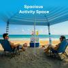 image:imageGorich Beach Cabana with UPF50 UV Protection 8x8 FT10x10 FT Beach Canopy Tent with Side Wall Easy Setup Windproof Portable Sun Shelter Shade for FamilyOcean Blue Stripe