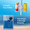 image:imageGorich Beach Cabana with UPF50 UV Protection 8x8 FT10x10 FT Beach Canopy Tent with Side Wall Easy Setup Windproof Portable Sun Shelter Shade for FamilyOcean Blue Stripe