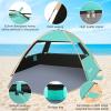 image:imageGorich Beach Tent for 3 People  Beach Tent Poles for Replacement 3 People Dark Shelter Turquorise