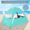 image:imageGorich Beach Tent for 3 People  Beach Tent Poles for Replacement 3 People Dark Shelter Turquorise